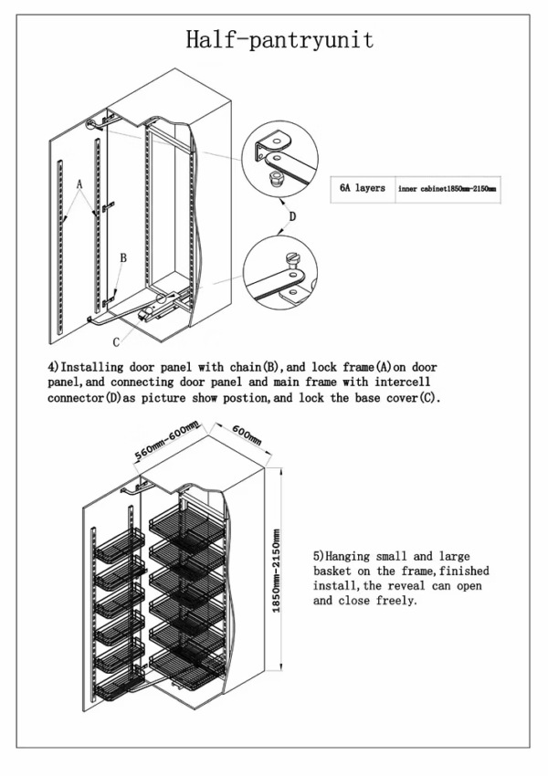 Pull Out Pantry BK7160 - Image 2