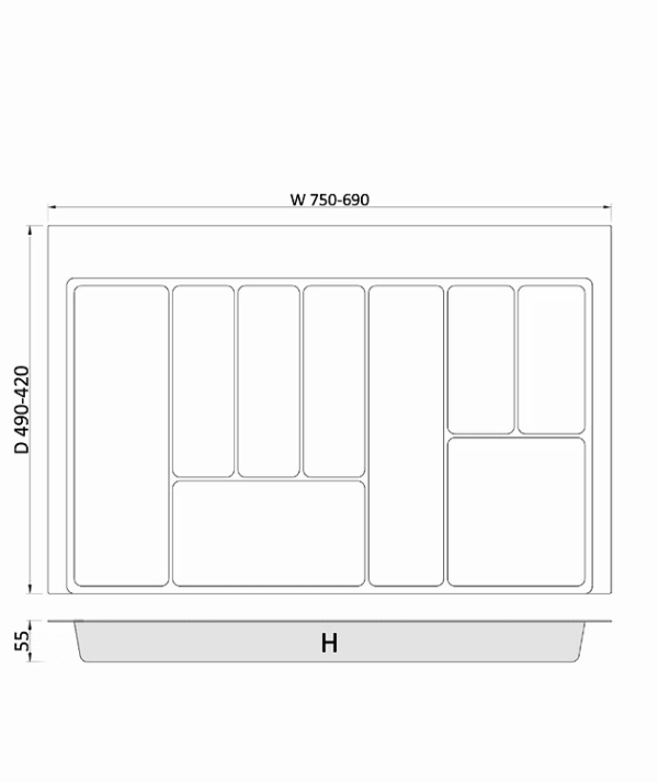BK2800 Cutlery Tray - Image 2