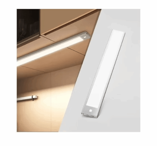 BT09 Silver Rechargeable LED Light with Advanced PIR Sensor